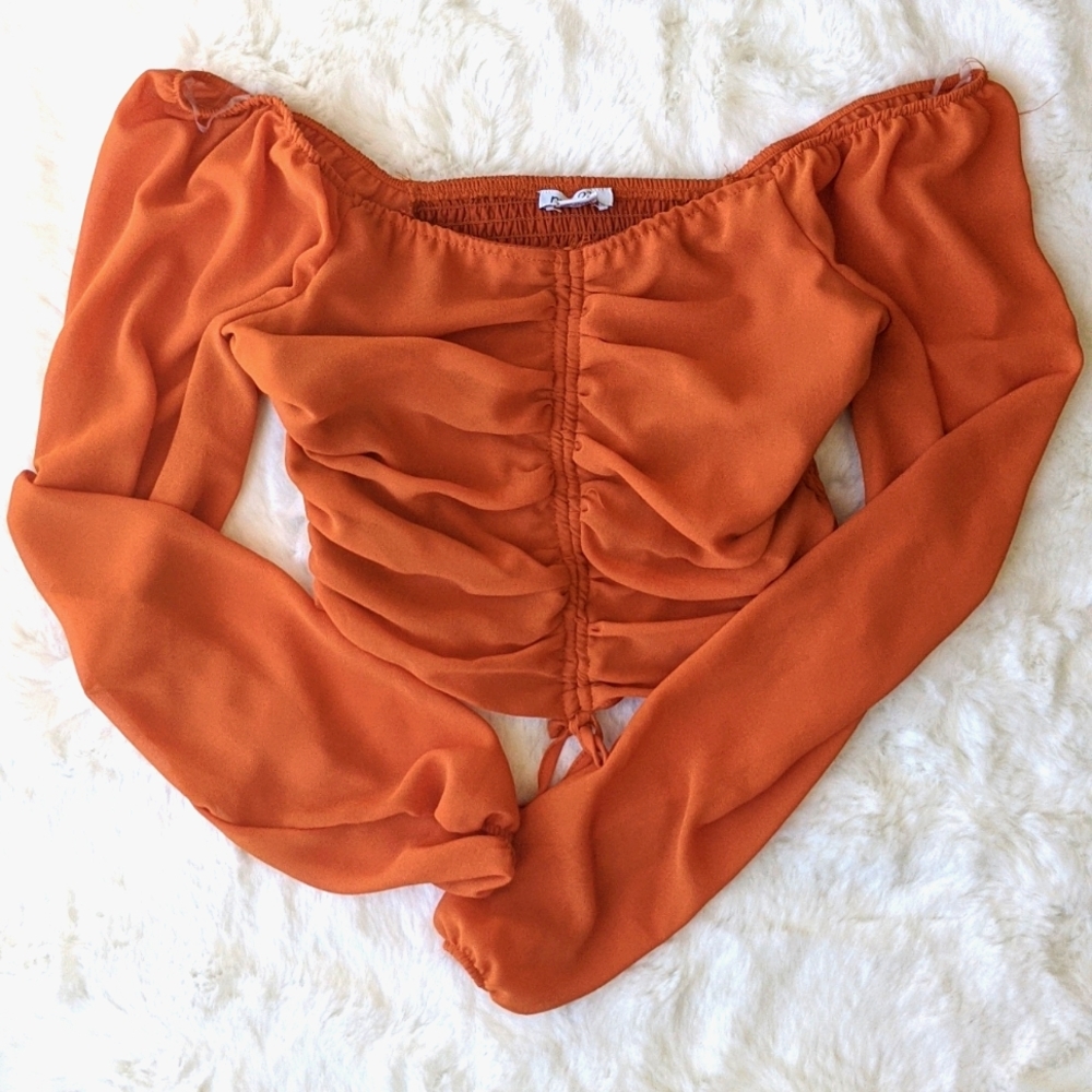 Rue21 Off Shoulder Crop Top Rust M